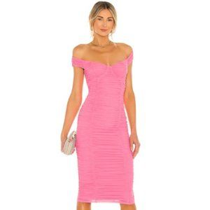 MAJORELLE Tabitha Midi Dress in Bubblegum Pink NWT Size Small